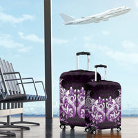New Zealand Ta Moko Luggage Cover Aotearoa Maori Chest Tattoo Purple