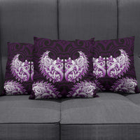 New Zealand Ta Moko Pillow Cover Aotearoa Maori Chest Tattoo Purple
