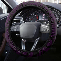 New Zealand Ta Moko Steering Wheel Cover Aotearoa Maori Chest Tattoo Purple