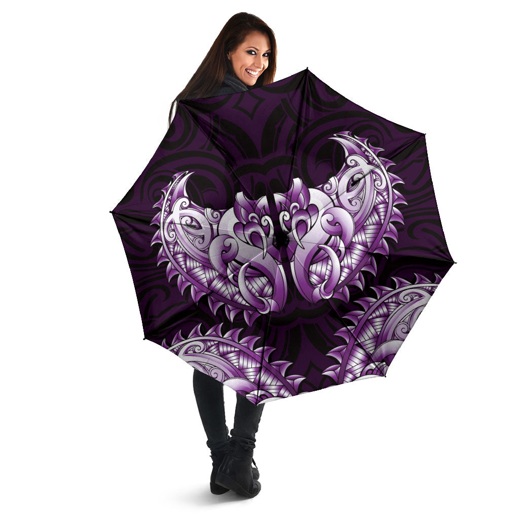 New Zealand Ta Moko Umbrella Aotearoa Maori Chest Tattoo Purple