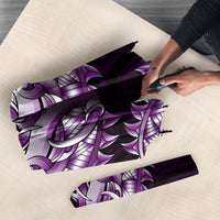 New Zealand Ta Moko Umbrella Aotearoa Maori Chest Tattoo Purple