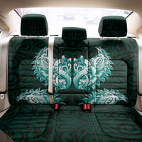 New Zealand Ta Moko Back Car Seat Cover Aotearoa Maori Chest Tattoo Turquoise