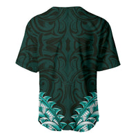 New Zealand Ta Moko Baseball Jersey Aotearoa Maori Chest Tattoo Turquoise