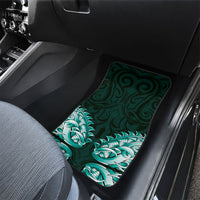 New Zealand Ta Moko Car Mats Aotearoa Maori Chest Tattoo Turquoise