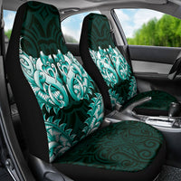 New Zealand Ta Moko Car Seat Cover Aotearoa Maori Chest Tattoo Turquoise