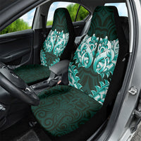 New Zealand Ta Moko Car Seat Cover Aotearoa Maori Chest Tattoo Turquoise
