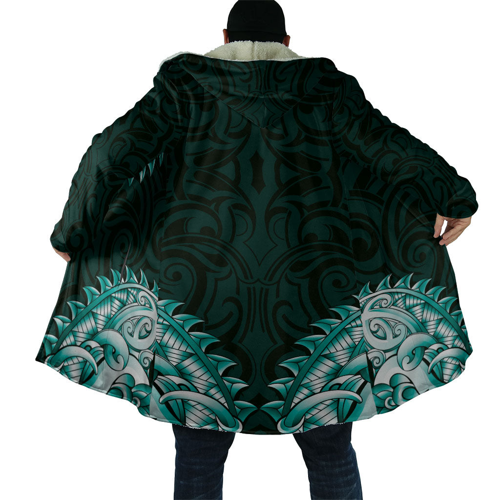 New Zealand Ta Moko Cloak Aotearoa Maori Chest Tattoo Turquoise
