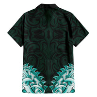 New Zealand Ta Moko Hawaiian Shirt Aotearoa Maori Chest Tattoo Turquoise