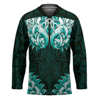 New Zealand Ta Moko Hockey Jersey Aotearoa Maori Chest Tattoo Turquoise