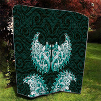 New Zealand Ta Moko Quilt Aotearoa Maori Chest Tattoo Turquoise