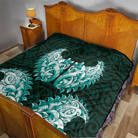 New Zealand Ta Moko Quilt Aotearoa Maori Chest Tattoo Turquoise