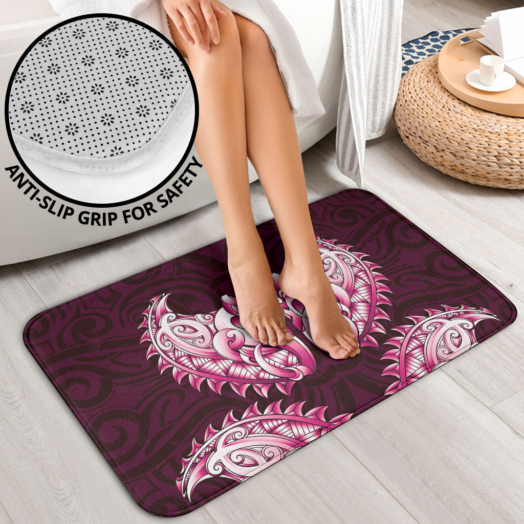 New Zealand Ta Moko Bathroom Set Aotearoa Maori Chest Tattoo Pink