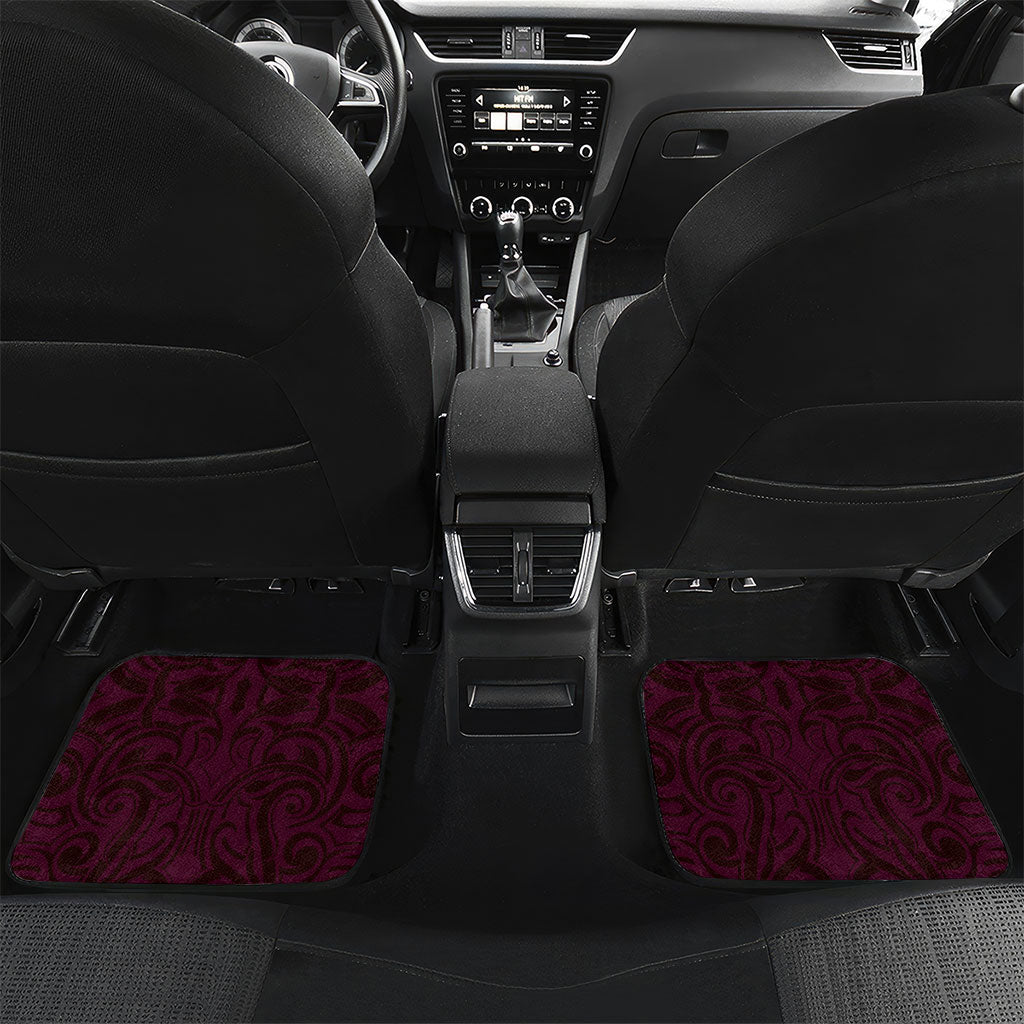 New Zealand Ta Moko Car Mats Aotearoa Maori Chest Tattoo Pink