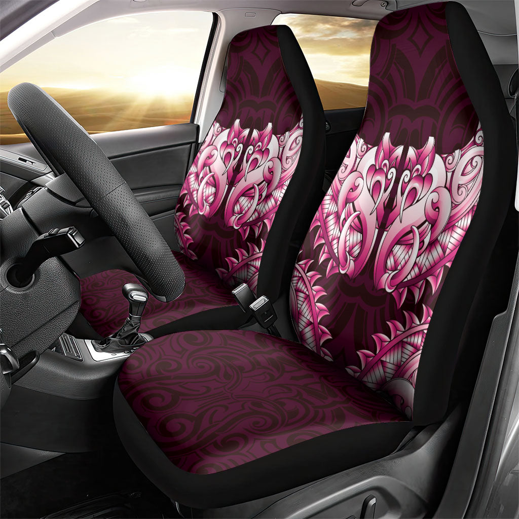 New Zealand Ta Moko Car Seat Cover Aotearoa Maori Chest Tattoo Pink