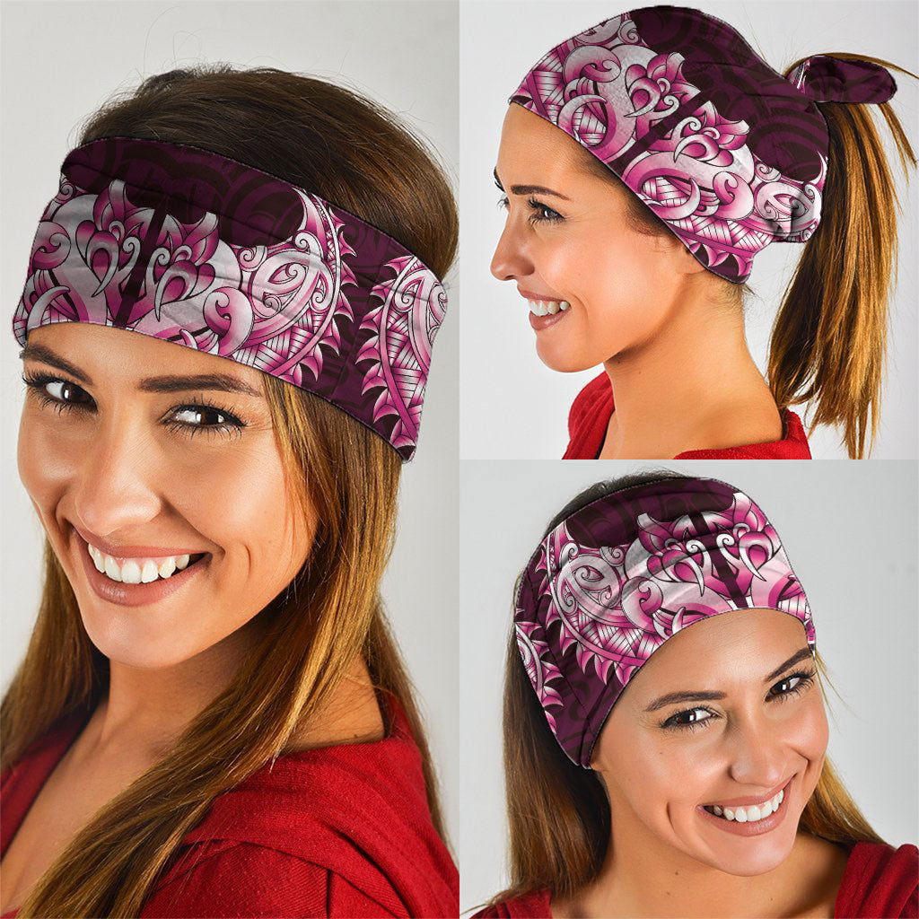 New Zealand Ta Moko Neck Gaiter Aotearoa Maori Chest Tattoo Pink