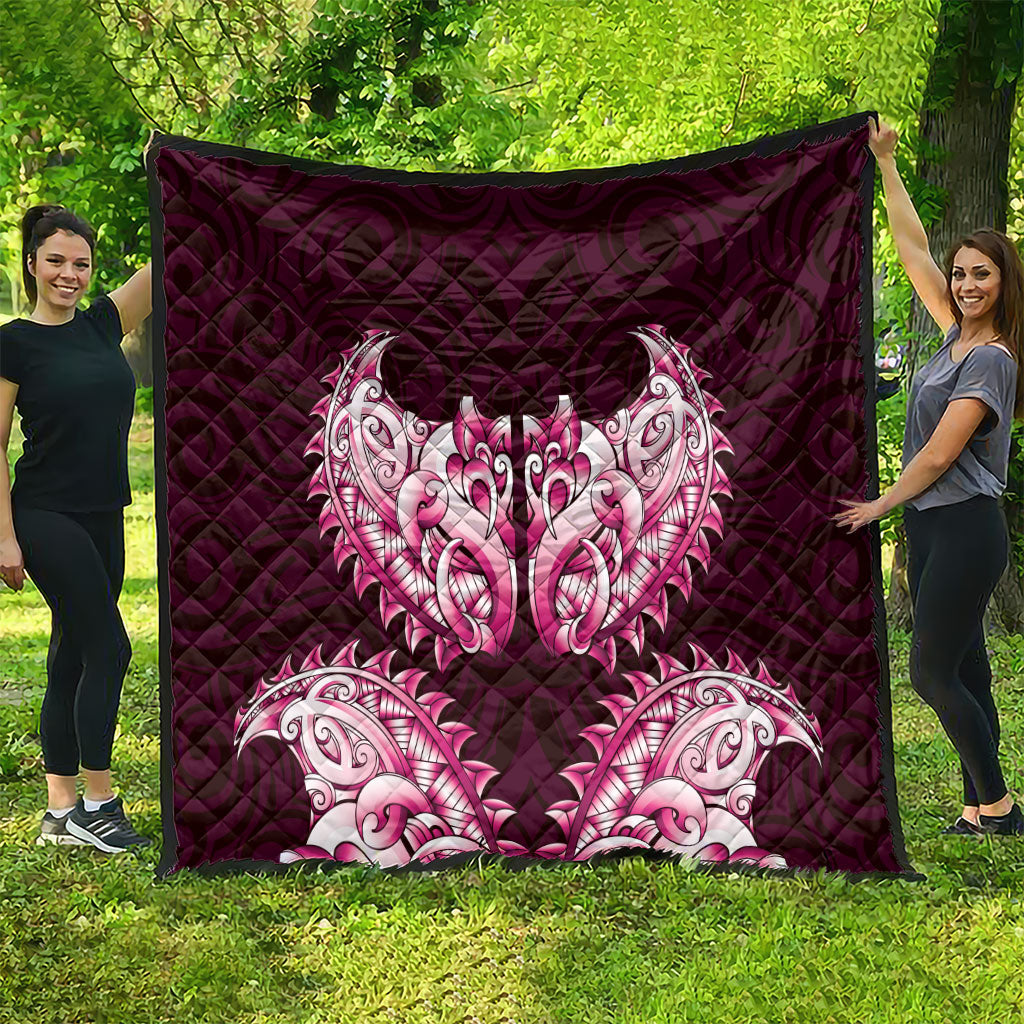 New Zealand Ta Moko Quilt Aotearoa Maori Chest Tattoo Pink