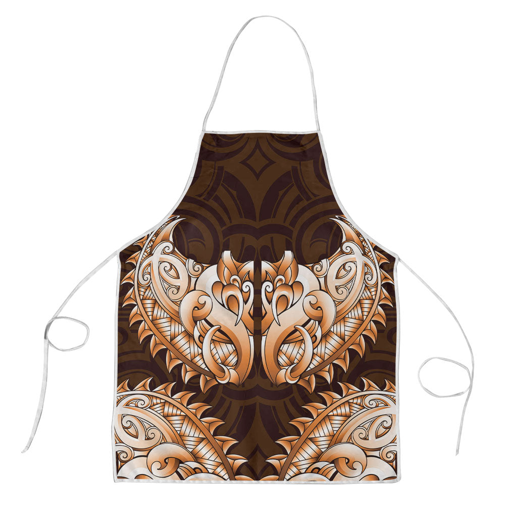 New Zealand Ta Moko Apron Aotearoa Maori Chest Tattoo Orange