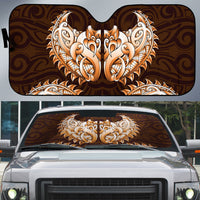 New Zealand Ta Moko Auto Sun Shade Aotearoa Maori Chest Tattoo Orange
