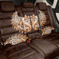 New Zealand Ta Moko Back Car Seat Cover Aotearoa Maori Chest Tattoo Orange
