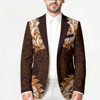New Zealand Ta Moko Blazer Aotearoa Maori Chest Tattoo Orange
