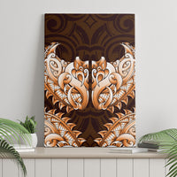 New Zealand Ta Moko Canvas Wall Art Aotearoa Maori Chest Tattoo Orange