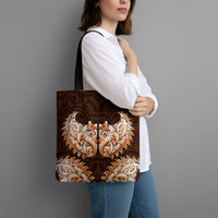 New Zealand Ta Moko Tote Bag Aotearoa Maori Chest Tattoo Orange