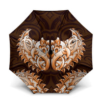 New Zealand Ta Moko Umbrella Aotearoa Maori Chest Tattoo Orange