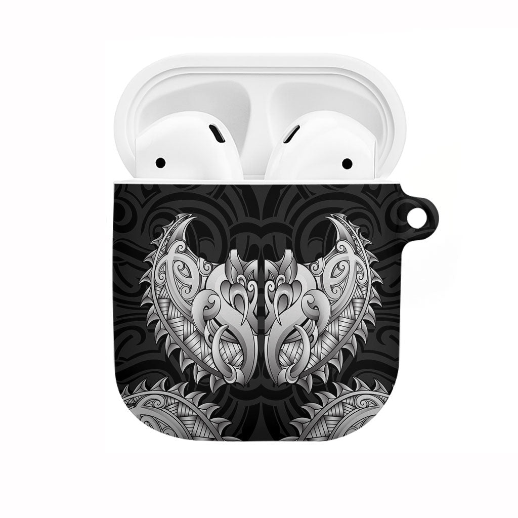New Zealand Ta Moko AirPods Case Aotearoa Maori Chest Tattoo Black