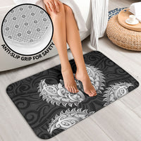 New Zealand Ta Moko Bathroom Set Aotearoa Maori Chest Tattoo Black