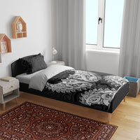 New Zealand Ta Moko Bedding Set Aotearoa Maori Chest Tattoo Black