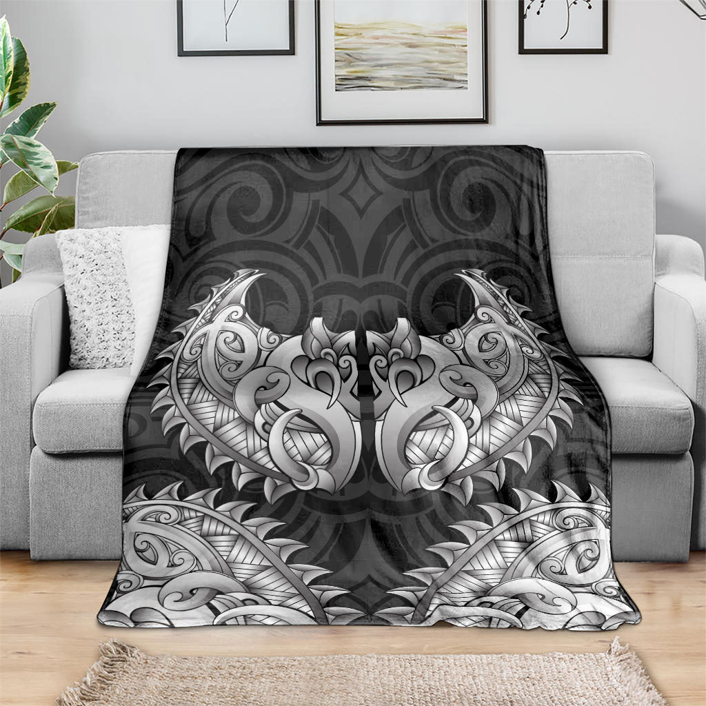 New Zealand Ta Moko Blanket Aotearoa Maori Chest Tattoo Black