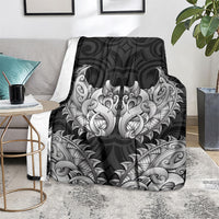 New Zealand Ta Moko Blanket Aotearoa Maori Chest Tattoo Black