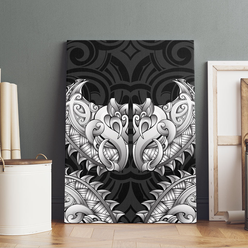 New Zealand Ta Moko Canvas Wall Art Aotearoa Maori Chest Tattoo Black
