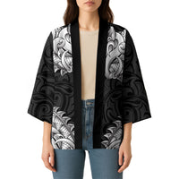 New Zealand Ta Moko Kimono Aotearoa Maori Chest Tattoo Black