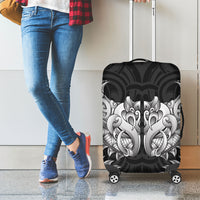 New Zealand Ta Moko Luggage Cover Aotearoa Maori Chest Tattoo Black