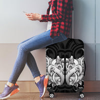New Zealand Ta Moko Luggage Cover Aotearoa Maori Chest Tattoo Black