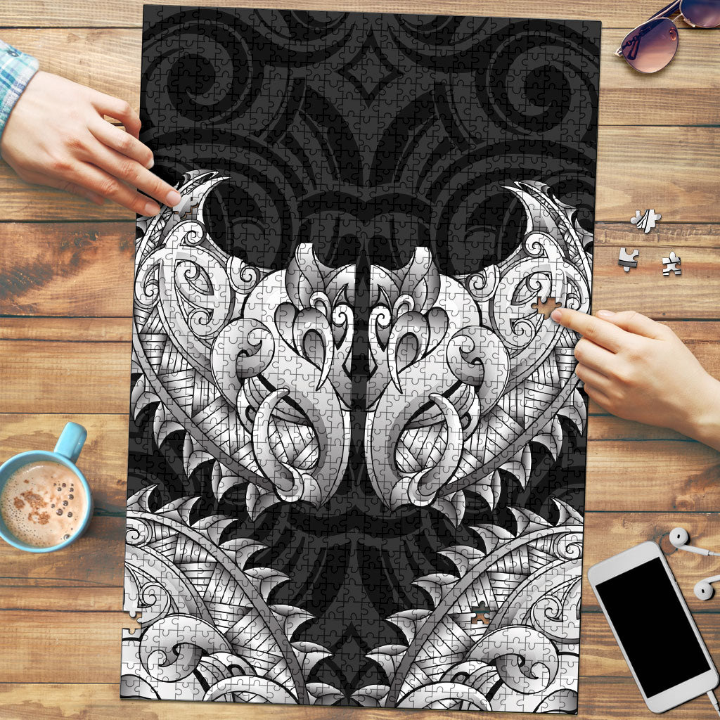 New Zealand Ta Moko Puzzle Aotearoa Maori Chest Tattoo Black
