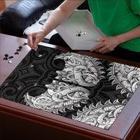 New Zealand Ta Moko Puzzle Aotearoa Maori Chest Tattoo Black