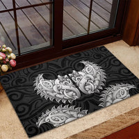 New Zealand Ta Moko Rubber Doormat Aotearoa Maori Chest Tattoo Black