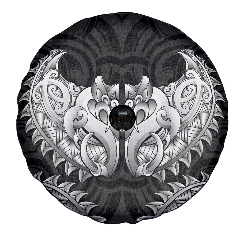 New Zealand Ta Moko Spare Tire Cover Aotearoa Maori Chest Tattoo Black