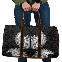 New Zealand Ta Moko Travel Bag Aotearoa Maori Chest Tattoo Black