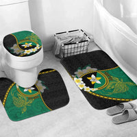 Personalised PNG Enga Provins Bathroom Set Papua New Guinea Plumeria Melanesian Pattern - Polynesian Pride