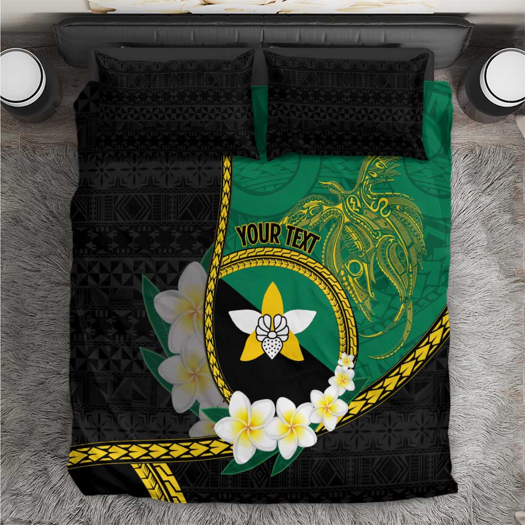 Personalised PNG Enga Provins Bedding Set Papua New Guinea Plumeria Melanesian Pattern - Polynesian Pride