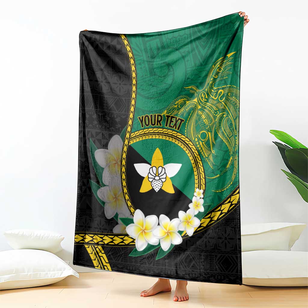 Personalised PNG Enga Provins Blanket Papua New Guinea Plumeria Melanesian Pattern - Polynesian Pride
