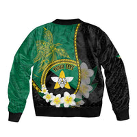 Personalised PNG Enga Provins Bomber Jacket Papua New Guinea Plumeria Melanesian Pattern LT14 - Polynesian Pride