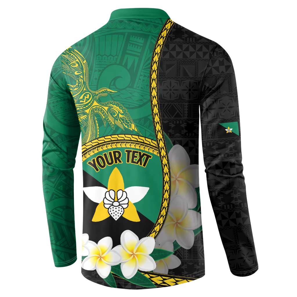 Personalised PNG Enga Provins Button Sweatshirt Papua New Guinea Plumeria Melanesian Pattern - Polynesian Pride