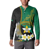 Personalised PNG Enga Provins Button Sweatshirt Papua New Guinea Plumeria Melanesian Pattern - Polynesian Pride