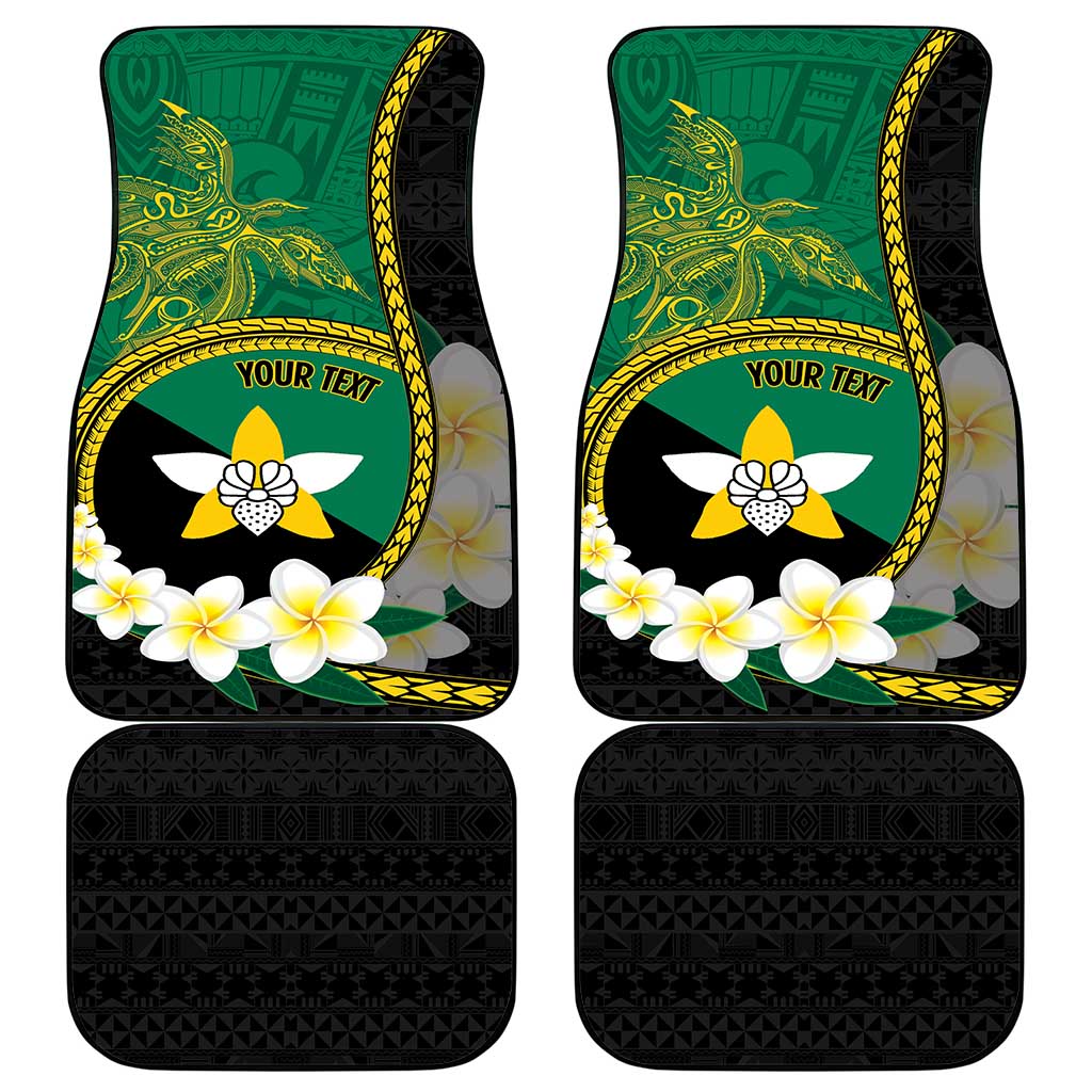 Personalised PNG Enga Provins Car Mats Papua New Guinea Plumeria Melanesian Pattern - Polynesian Pride