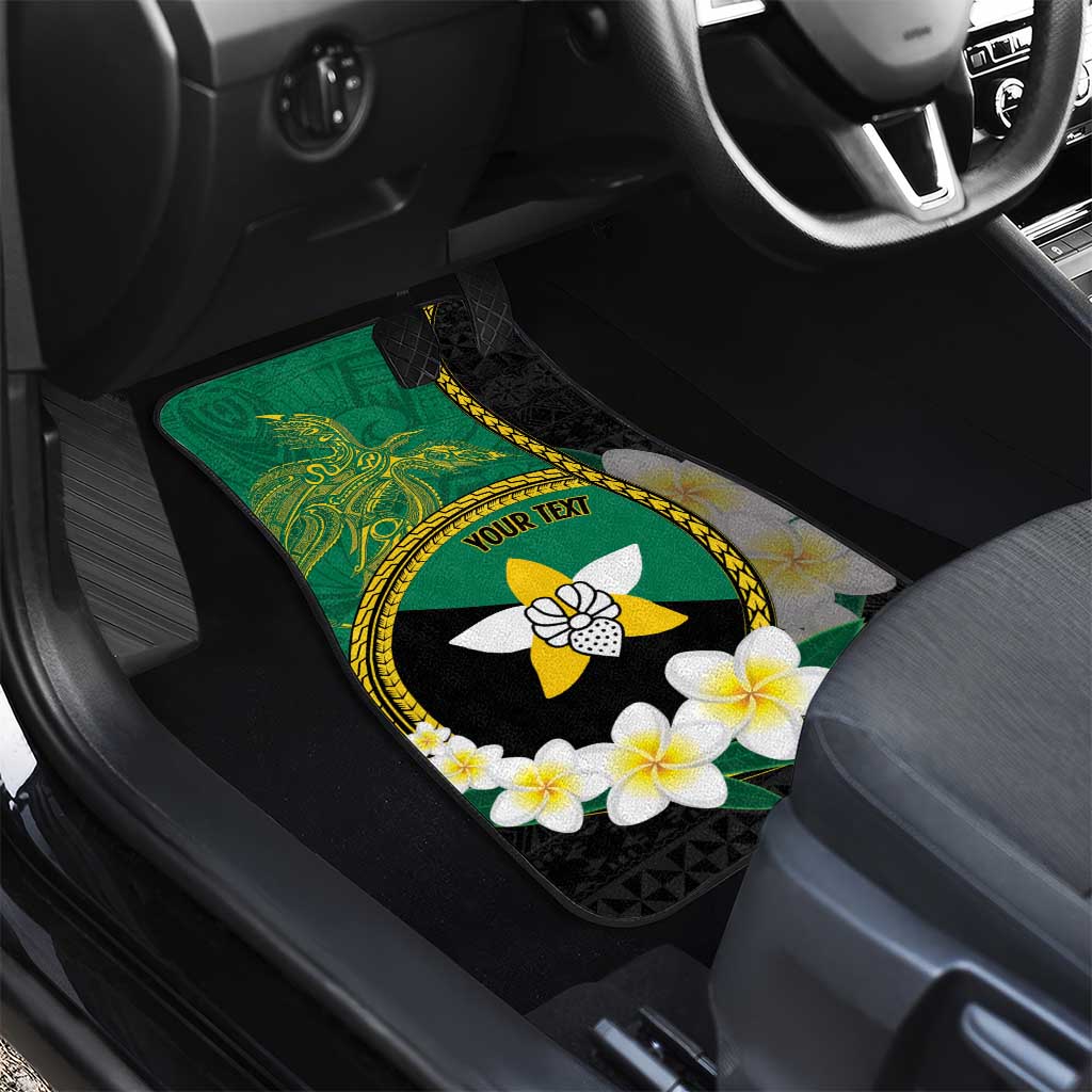 Personalised PNG Enga Provins Car Mats Papua New Guinea Plumeria Melanesian Pattern - Polynesian Pride