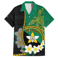 Personalised PNG Enga Provins Family Matching Off The Shoulder Long Sleeve Dress and Hawaiian Shirt Papua New Guinea Plumeria Melanesian Pattern - Polynesian Pride